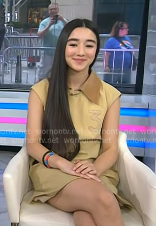 Eve Ridley’s beige collared dress on Today