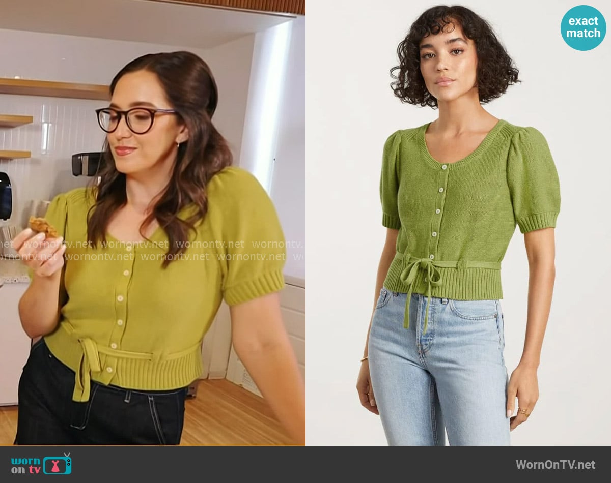 Everlane The Puff Sleeve Sweater Top worn by Savannah Sellers on Today