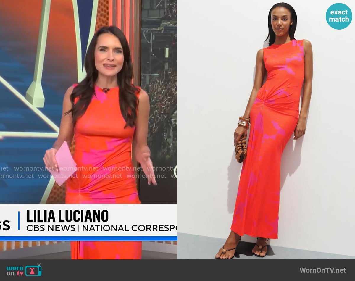 Eywasouls Malibu Annie Dress worn by Lilia Luciano on CBS Mornings