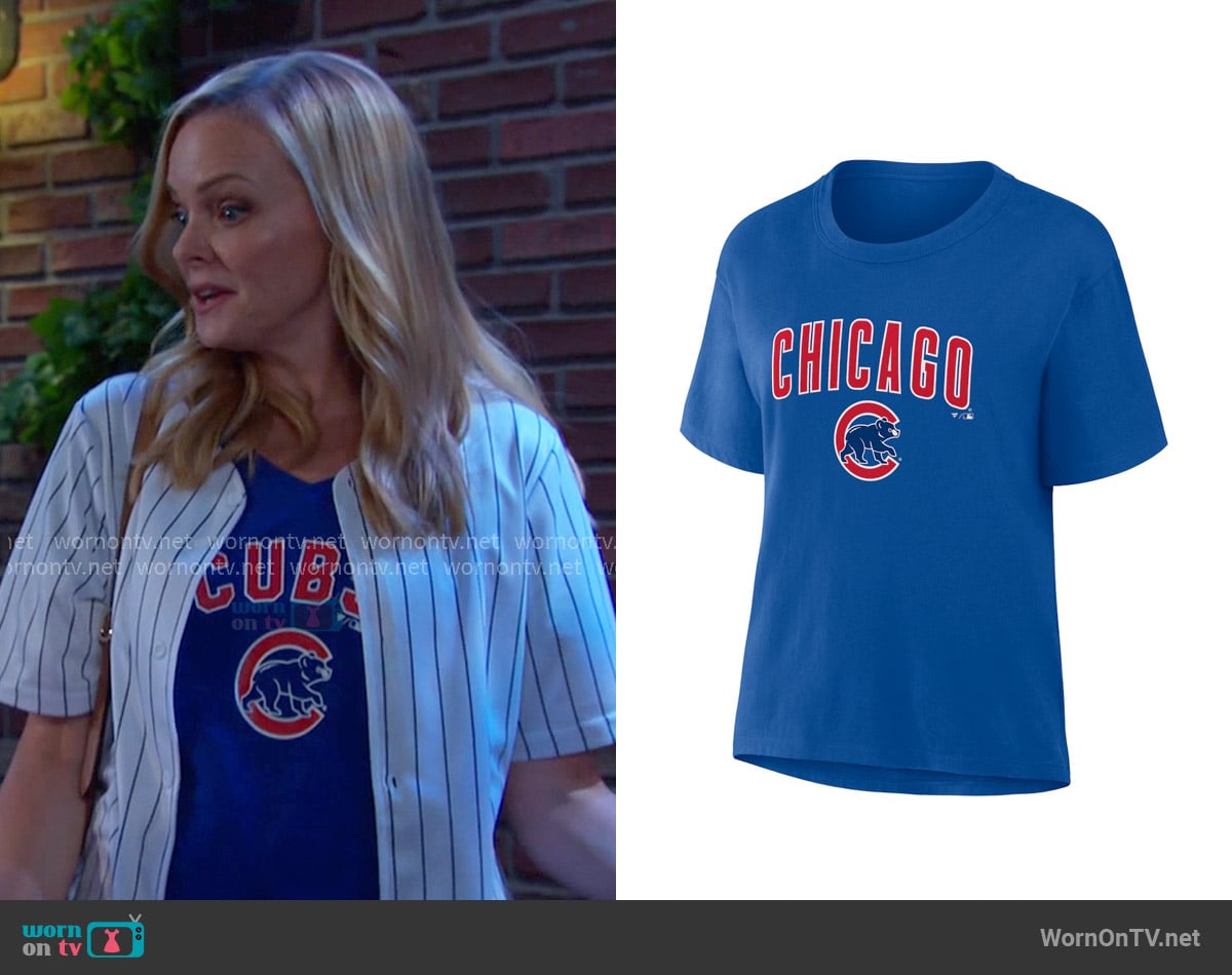 Fanatics Chicago Cubs Lockup Legacy T-Shirt worn by Belle Brady (Martha Madison) on Days of our Lives