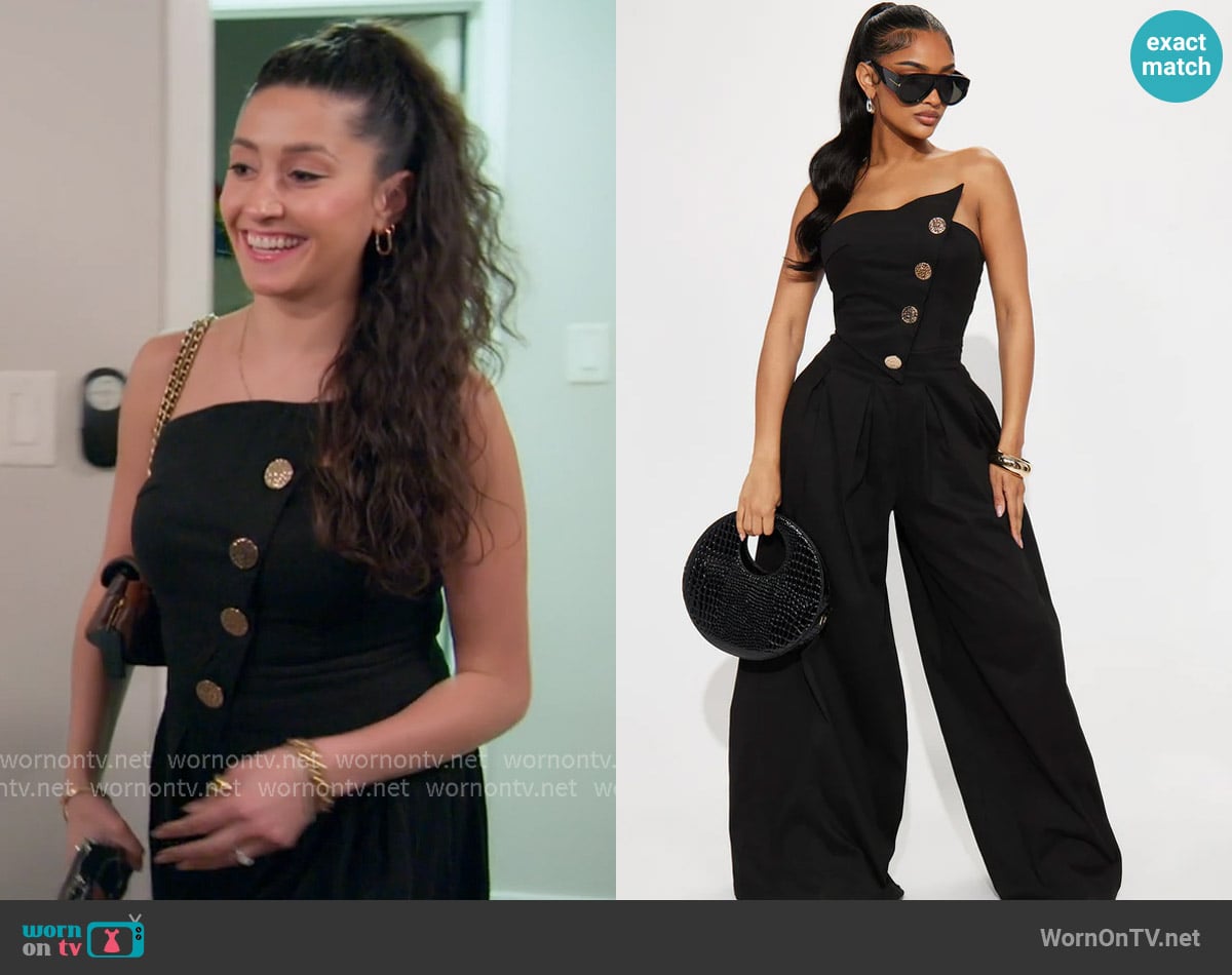 Fashion Nova Monique Strapless Jumpsuit worn by Melissa Marie on The Valley