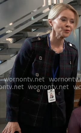 Felicia’s plaid jacket on General Hospital