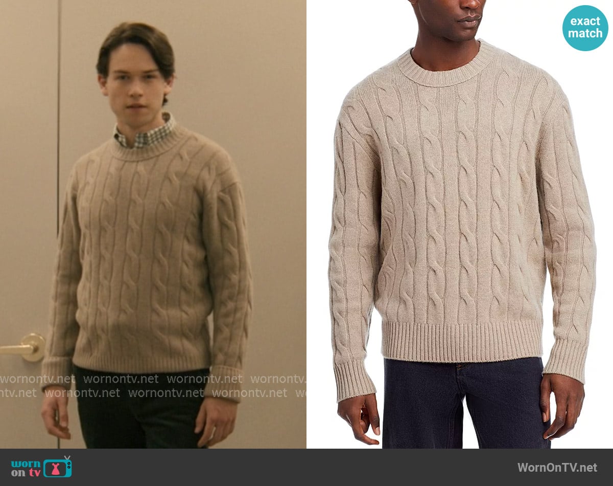 Frame Cashmere Cable Knit Sweater worn by Josh Teitelbaum (Jack Martin) on Not Suitable For Work