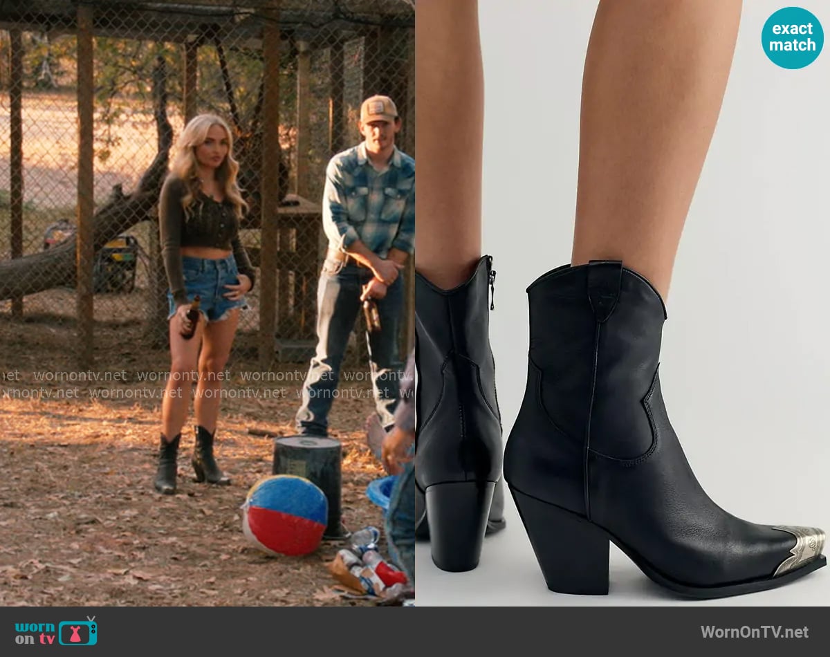 Free People Brayden Western Boots worn by Oreana (Natalie Alyn Lind) on Dutton Ranch
