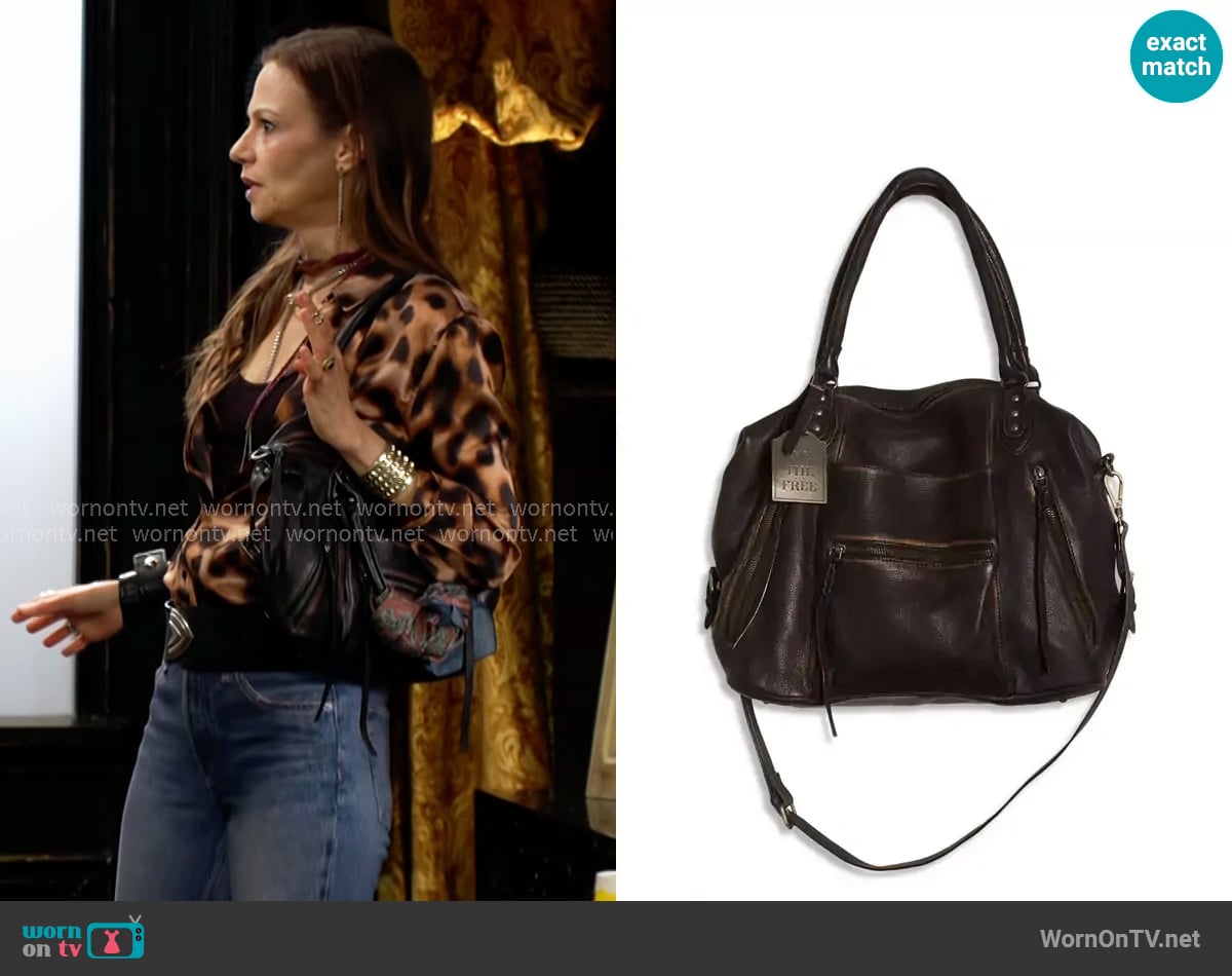 Free People Emerson Tote worn by Sienna Bacall (Tamara Braun) on The Young and the Restless
