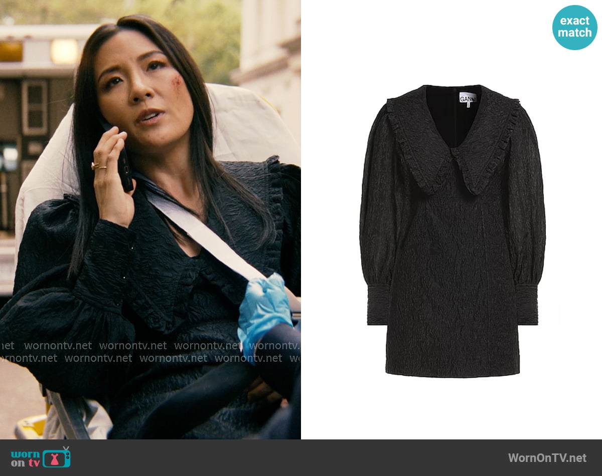 Ganni Jacquard Mini Dress worn by Vanessa Hsu (Constance Wu) on Not Suitable For Work