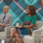 Gayle King's green striped dress on CBS Mornings