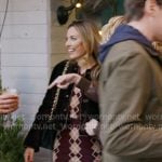 Georgina’s burgundy argyle sweater and mini skirt on In The City