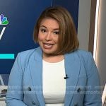 Gilma's blue double breasted blazer on NBC News Daily