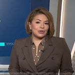 Gilma's brown polka dot zip front dress on NBC News Daily