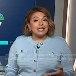 Gilma's light blue bandage cardigan on NBC News Daily
