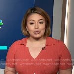 Gilma’s orange rib knit polo dress on NBC News Daily