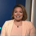Gilma's pink button sleeve blazer on NBC News Daily