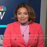 Gilma's pink double breasted blazer on NBC News Daily