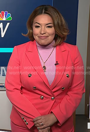 Gilma’s pink double breasted blazer on NBC News Daily