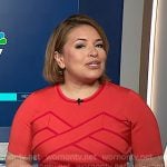 Gilma's red short sleeve dress on NBC News Daily