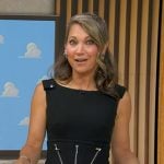 Ginger’s black zip detail sleeveless dress on Good Morning America