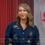 Ginger’s navy shirtdress with patches on Good Morning America