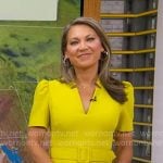 Ginger's yellow belted jumpsuit on Good Morning America
