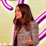 Gretta Monahan's grey plaid star patch blazer on The View