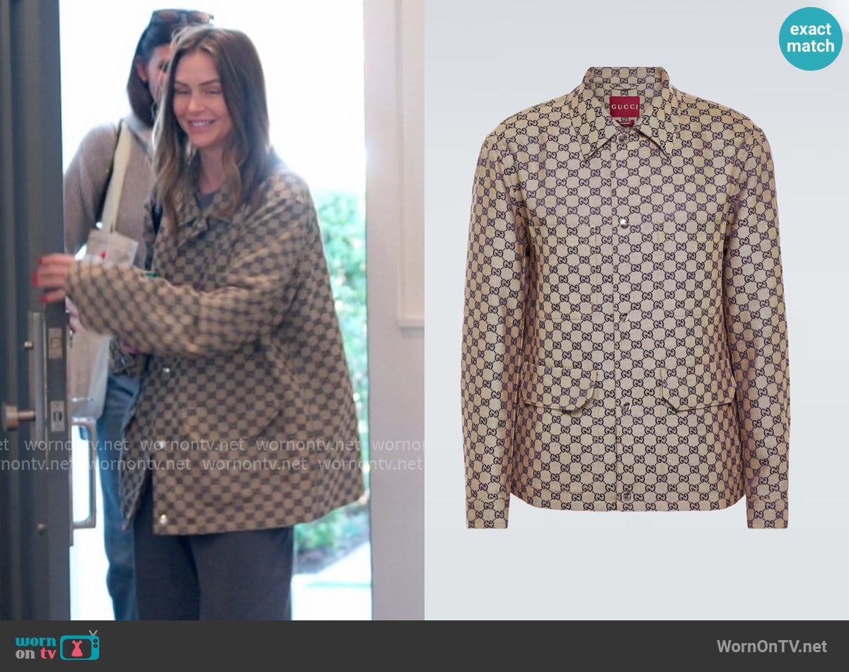 Gucci GG linen-blend canvas jacket worn by Lala Kent on The Valley