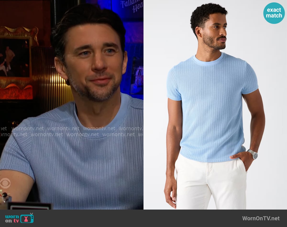 Guess Knitted t-shirt worn by Cane Ashby (Billy Flynn) on The Young and the Restless