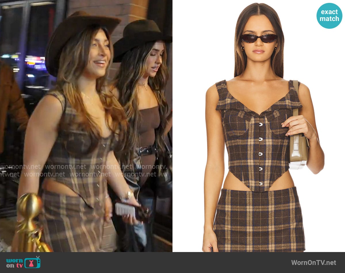 Guizio Chamonix Tartan Corset worn by Gia Giudice on Next Gen NYC