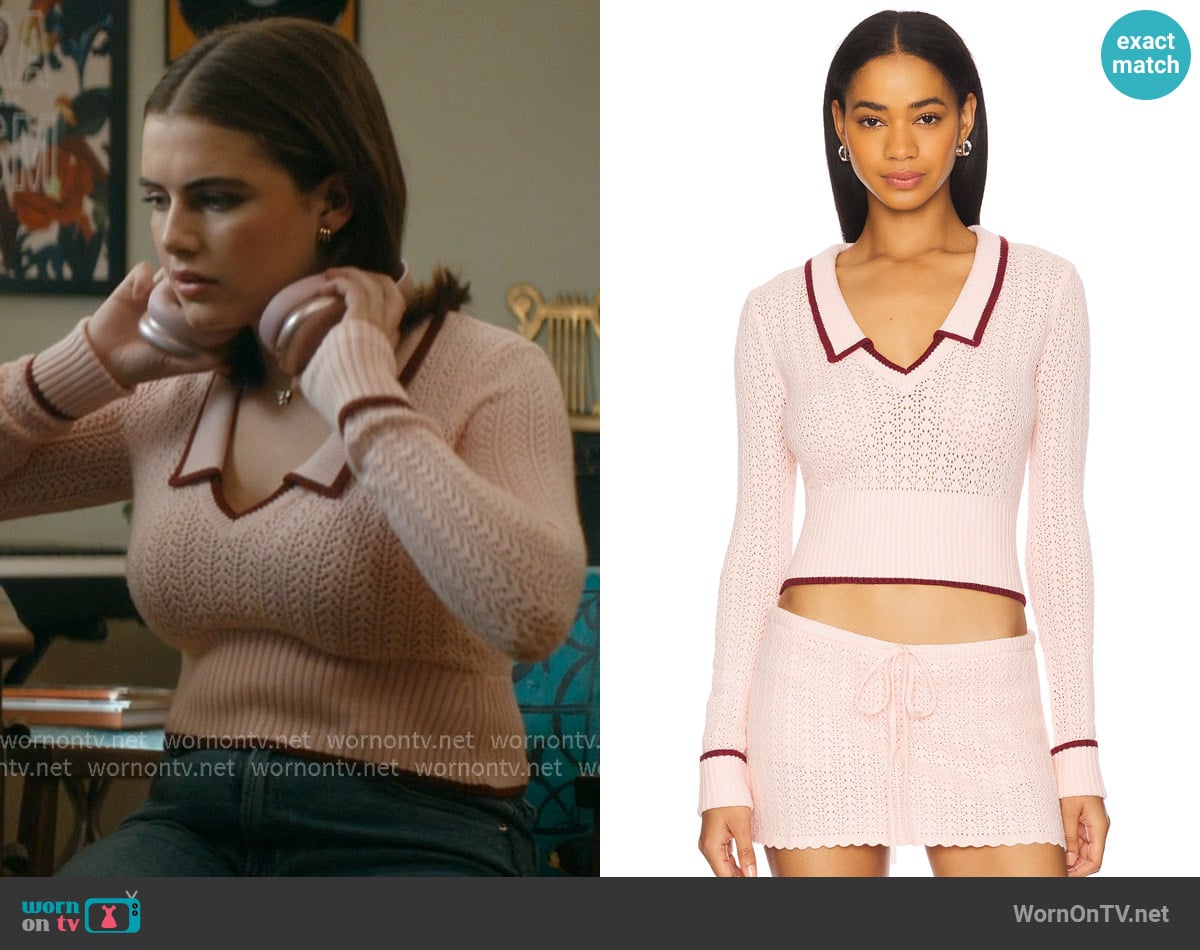 Guizio Charlotte Pullover Top worn by Hannah Wells (Ella Bright) on Off Campus
