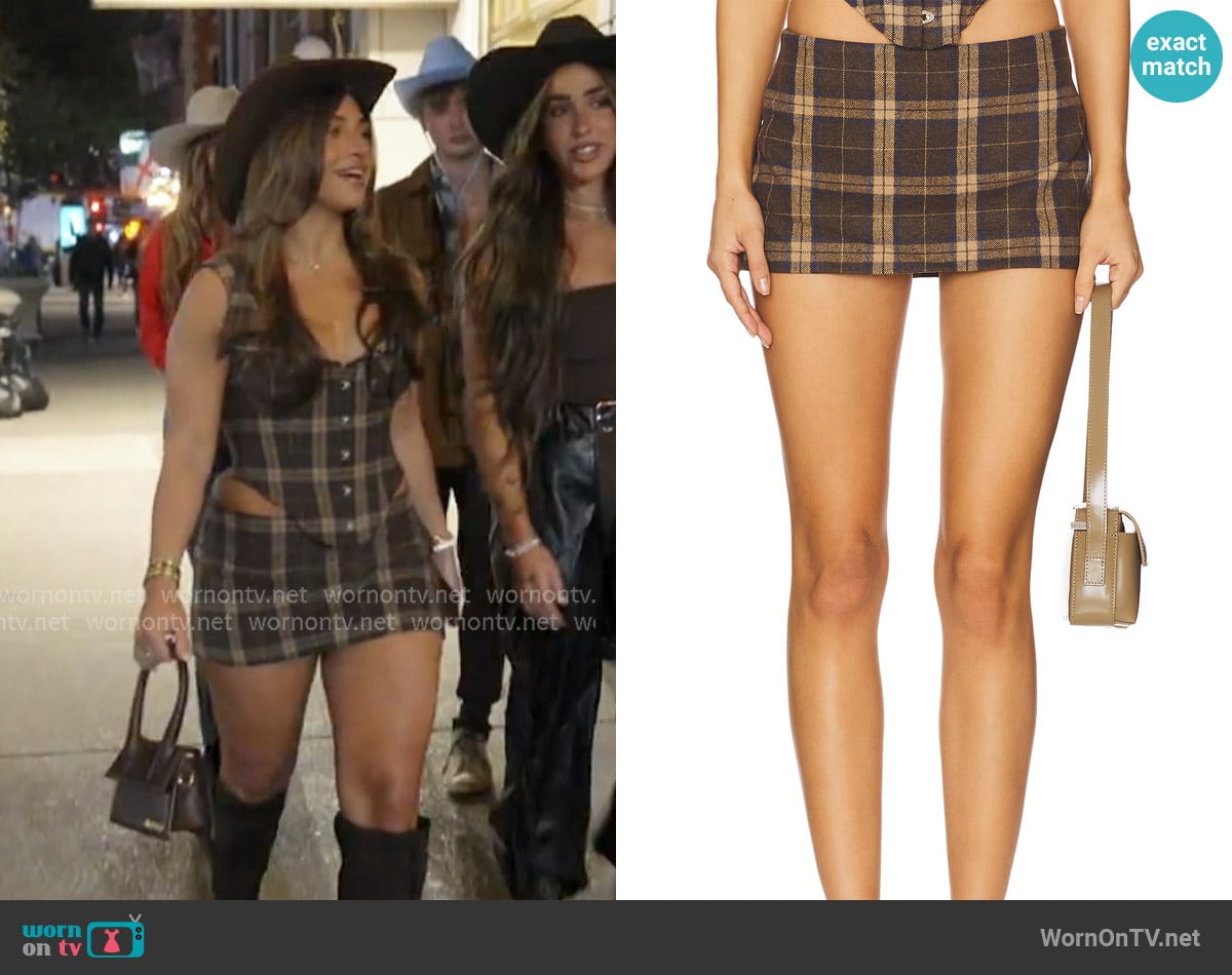 Guizio Tartan Mini Skirt worn by Gia Giudice on Next Gen NYC