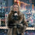 Hannah’s patchwork fur coat on Not Suitable For Work