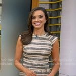 Hanna’s metallic striped dress on Good Morning America
