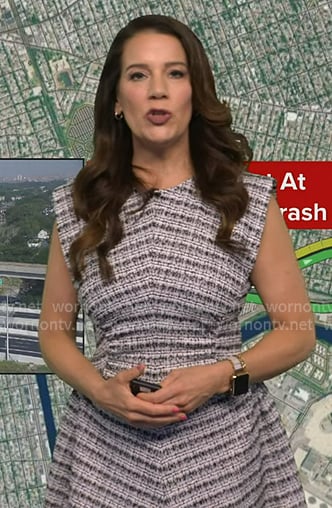 Heather’s grey tweed dress on Good Morning America
