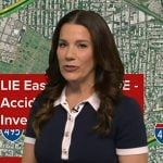Heather's navy contrast collar polo dress on Good Morning America
