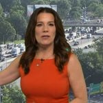 Heather’s red chain detail waist dress on Good Morning America
