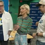 Heidi Gardner’s green striped cardigan and embellished jeans on Today