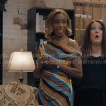 Helen’s multicolor striped jumpsuit on Sweet Magnolias