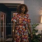 Helen’s pink floral belted dress on Sweet Magnolias