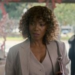 Helen’s pinstripe vest, blazer and shorts on Sweet Magnolias