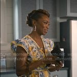 Helen’s yellow floral flutter sleeve dress on Sweet Magnolias