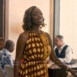 Helen’s yellow mixed print sleeveless dress on Sweet Magnolias