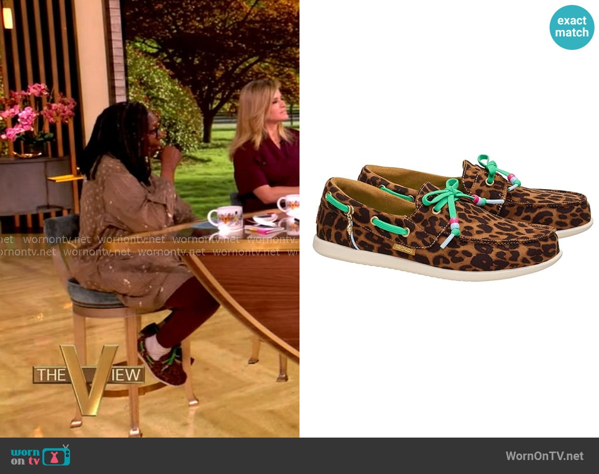 Whoopi’s leopard shoes on The View