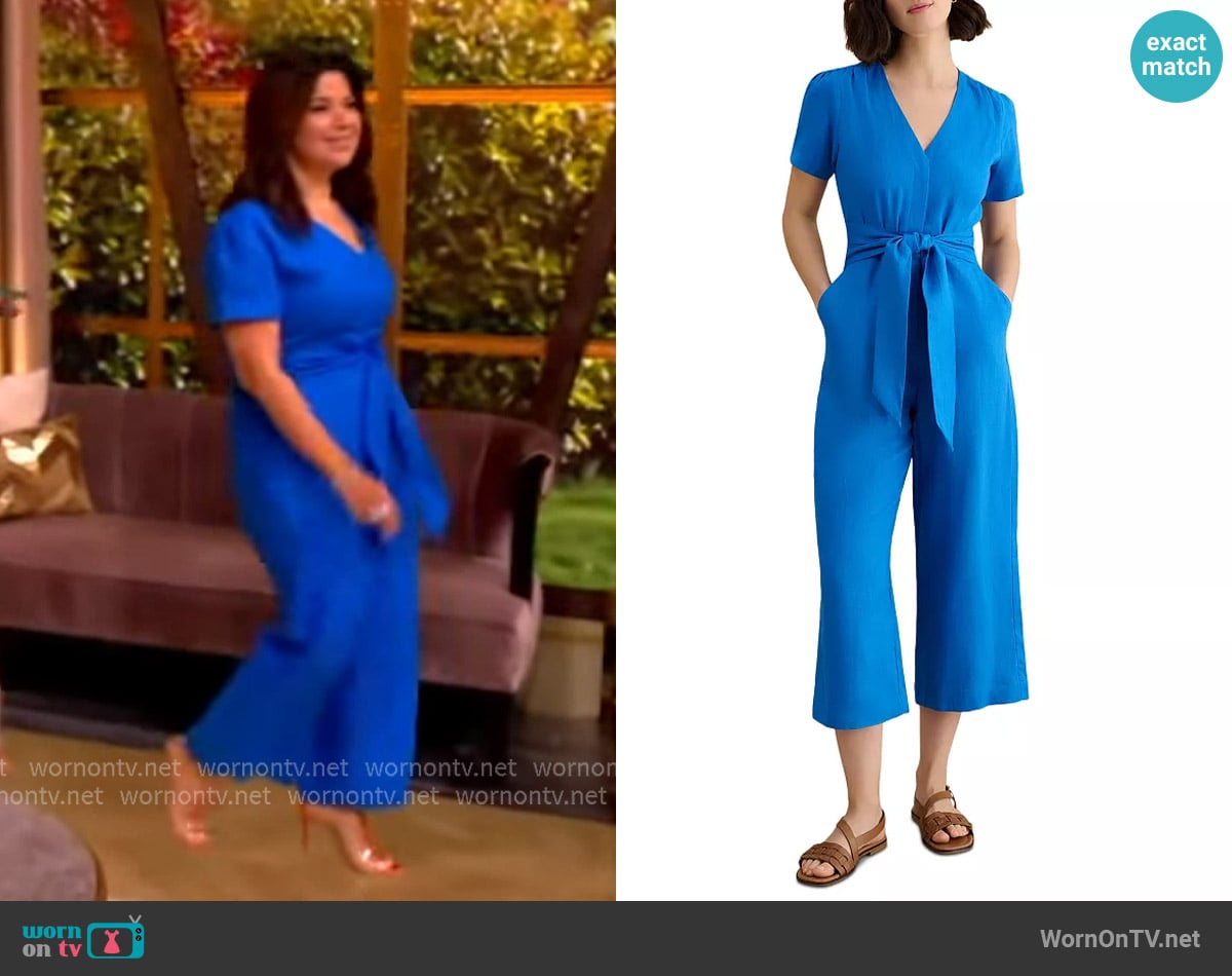 Hobbs London Evie Linen Jumpsuit worn by Ana Navarro on The View