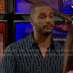 Holden’s rectangles print shirt on The Young and the Restless