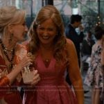 Iris’s pink v-neck dress on Sweet Magnolias