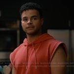 Isaac’s red sleeveless hoodie on Sweet Magnolias