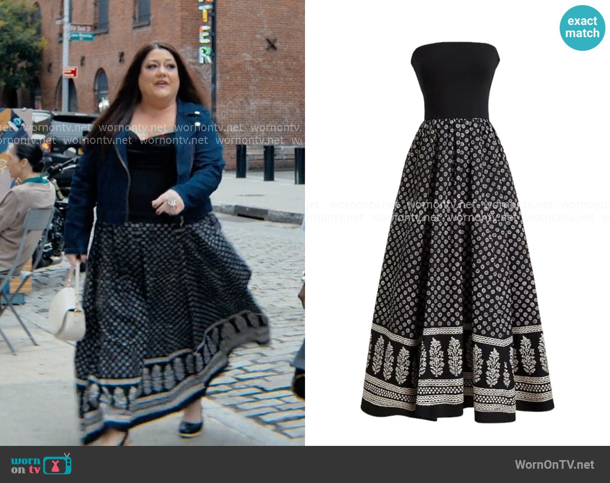 J. Crew Strapless Mixy Dress worn by Dana Sue Sullivan (Brooke Elliott) on Sweet Magnolias