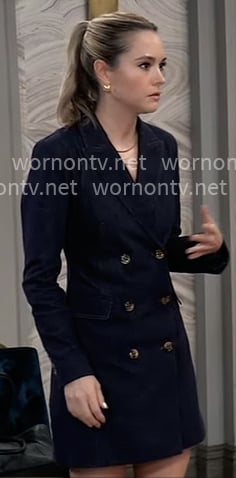 Jacinda’s double-breasted dress on General Hospital
