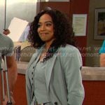 Jada’s blue vest and suit on Days of our Lives
