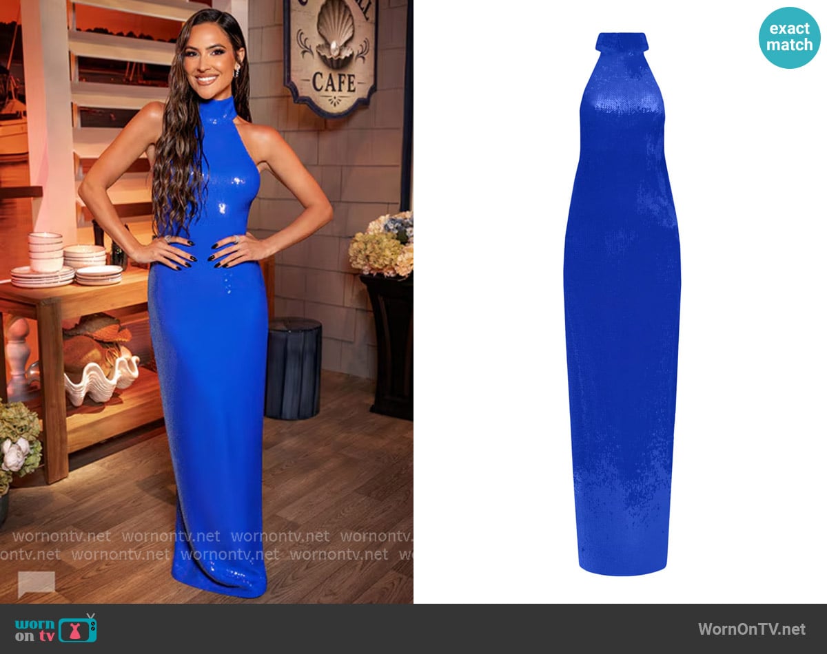 J'Amemme Cupidon Sequin Dress worn by Kelsey Swanson on The Real Housewives of Rhode Island