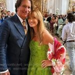 Jane Seymour’s green floral strapless dress on Today